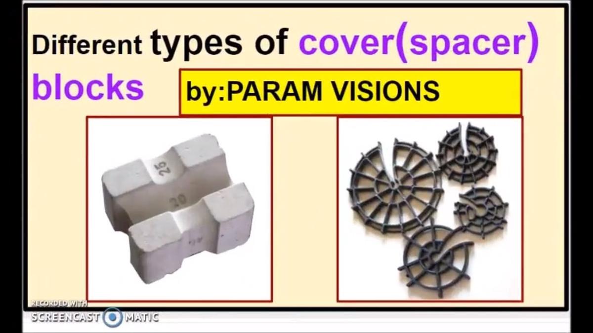 Different types of cover blocks/Spacer block types